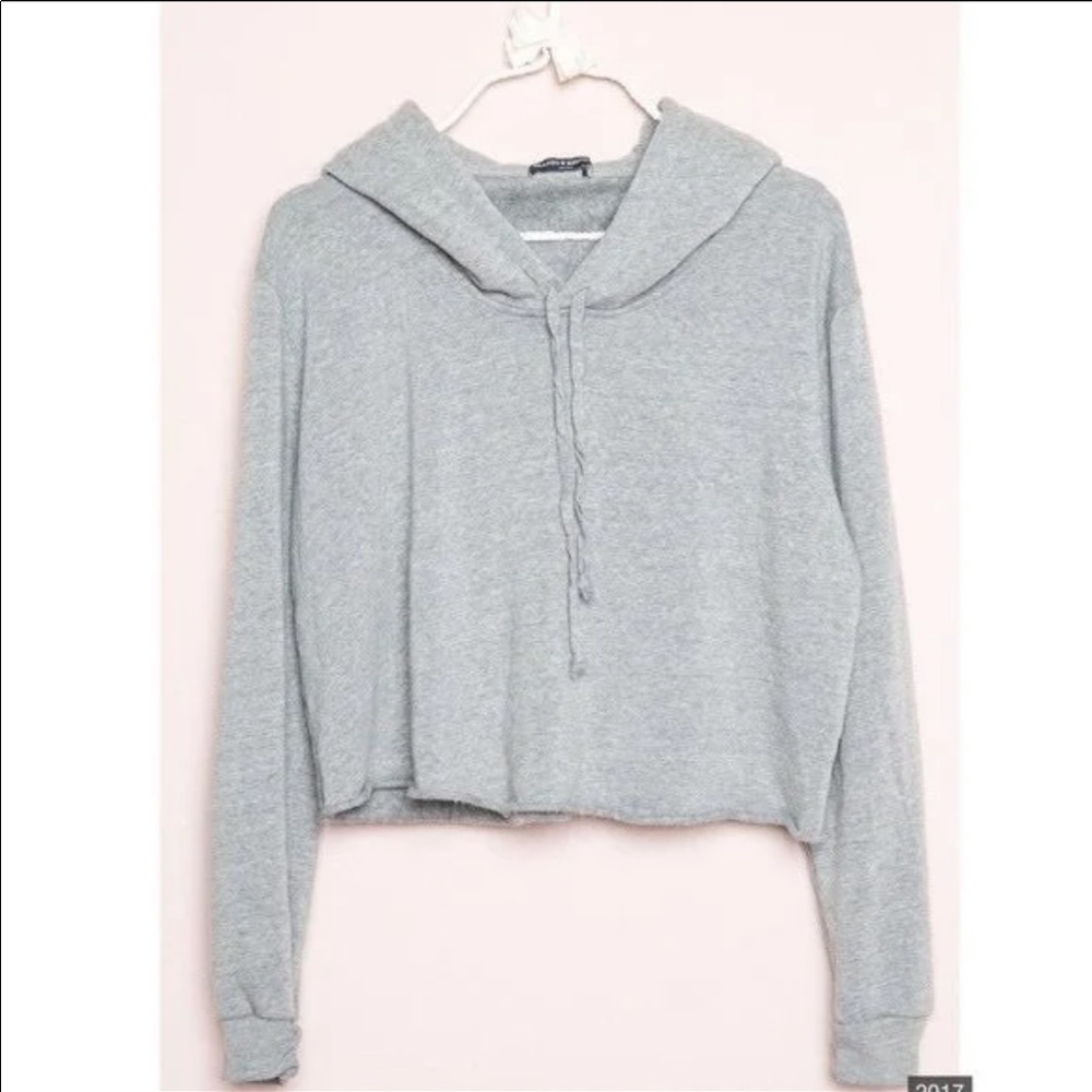 Brandy melville gray cropped lennon hoodie